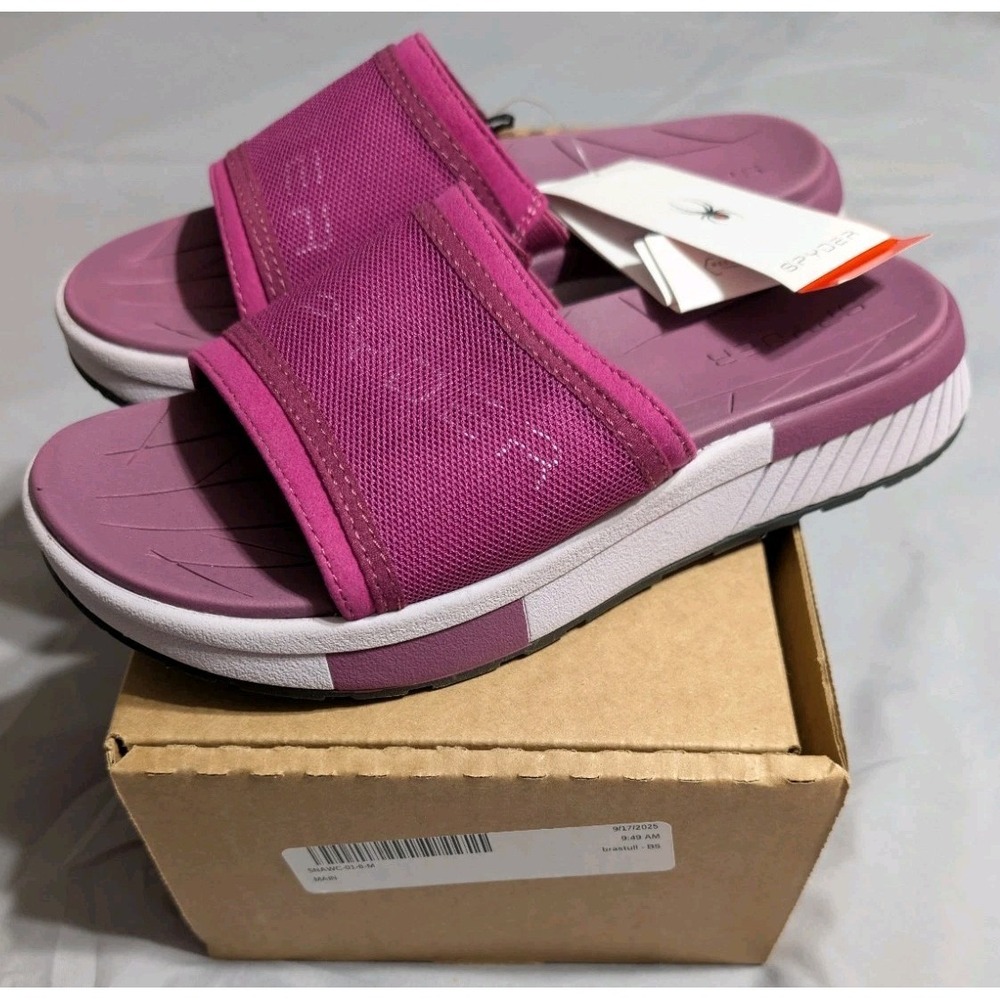 Spyder Peninsula Rebound Slide Sandals Womens 8 Pink Mesh Comfort Sport Slides
